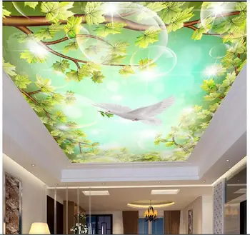 

3d wallpaper custom photo non-woven mural Leafy branches pigeons 3d wall murals wallpaper ceiling room decoration painting