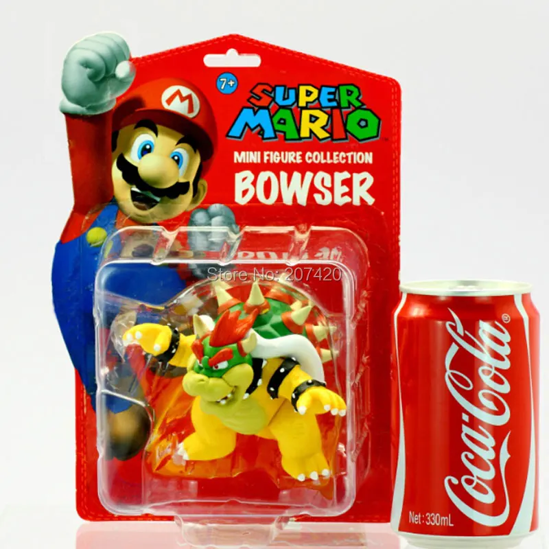 Hot Selling 9cm Super Mario Bowser PVC Toy Doll Anime Manga Figure,1pcs