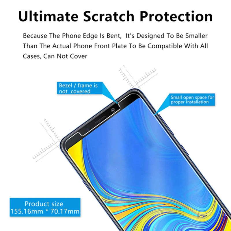 Nicotd Screen Protector Glass On For Samsung Galaxy A9 A8 A7 A6 Plus 2018 Tempered Glass For Samsung A5 A7 A3 2017 2016 9H Film (5)