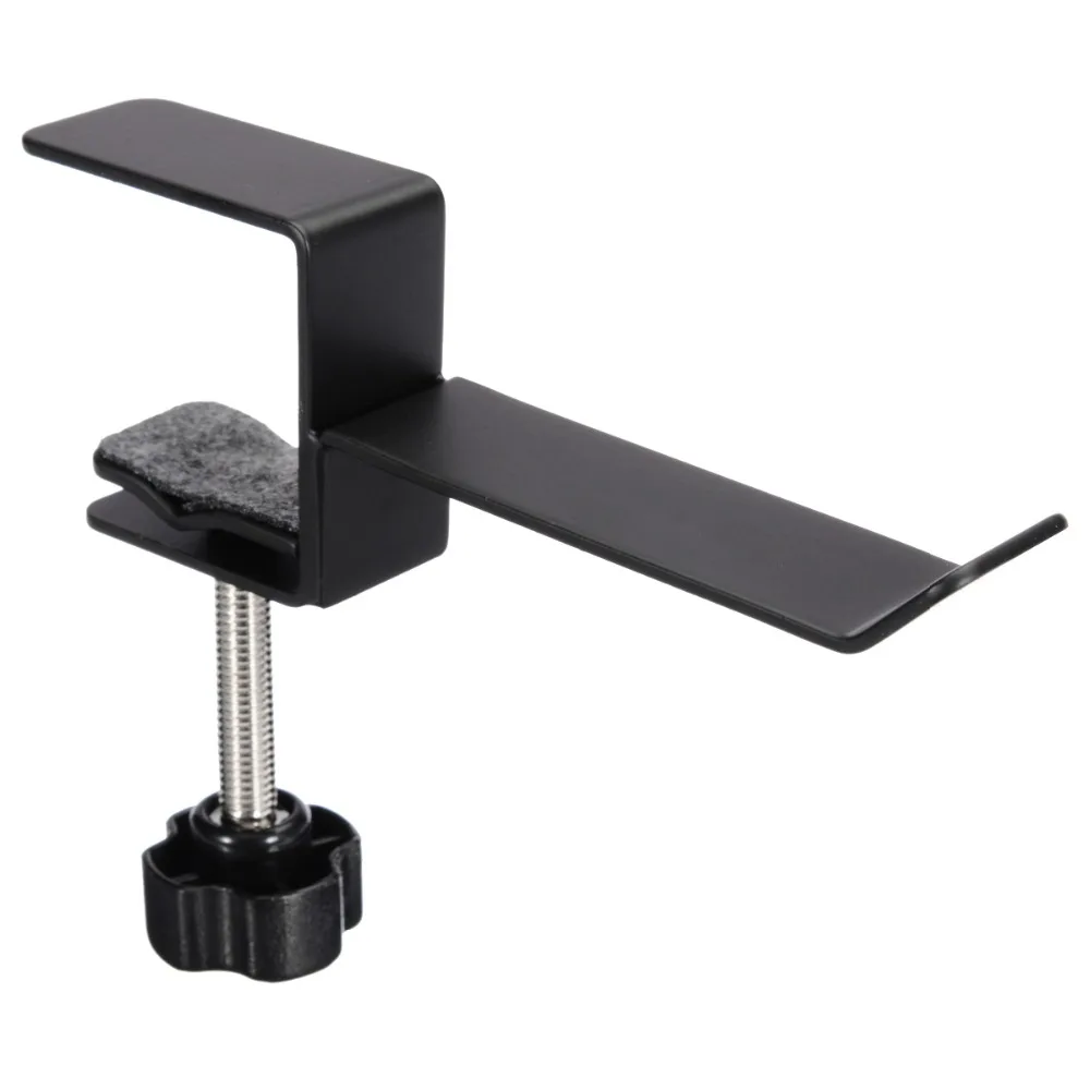 

Mayitr 1pc High Quality Steel Headphone Holder Black Headset Hanger Stand Table Clamp Clip with Screw For Earphone Accessories
