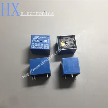 

Free shipping 5PCS Relays SRD-12VDC-SL-C SRD-24VDC-SL-C SRD-48VDC-SL-C 12V 24V 48V 10A 250VAC 5PIN T73