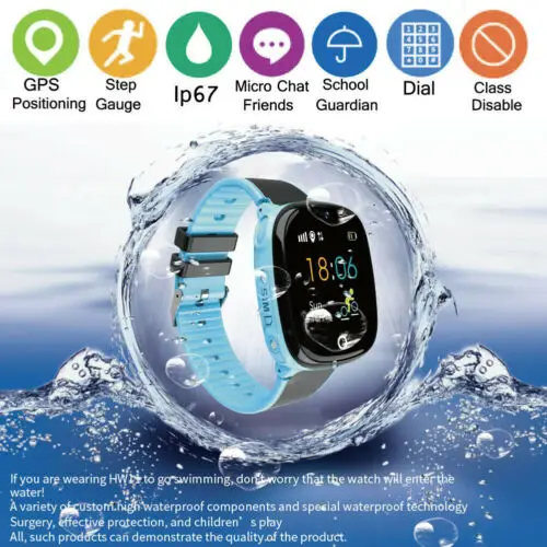Latest HW11 Waterproof GPS Tracker Kids Safety Smart Watch SOS Call SIM Child Anti-lost For Android IOS