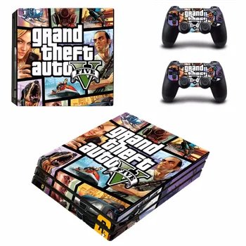 

Grand Theft Auto V GTA 5 PS4 Pro Skin Sticker For PlayStation 4 Console and Controllers for Dualshock 4 PS4 Pro Stickers Decal