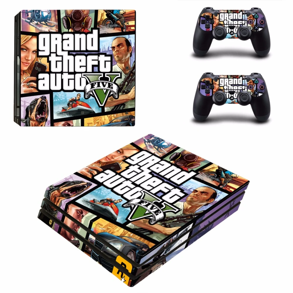 グランド セフト オートv Gta 5 Ps4プロプレイステーション4コンソールとコントローラ用デュアルショック4 Ps4プロステッカーデカール Stickers For Stickers Stickerssticker For Ps4 Aliexpress