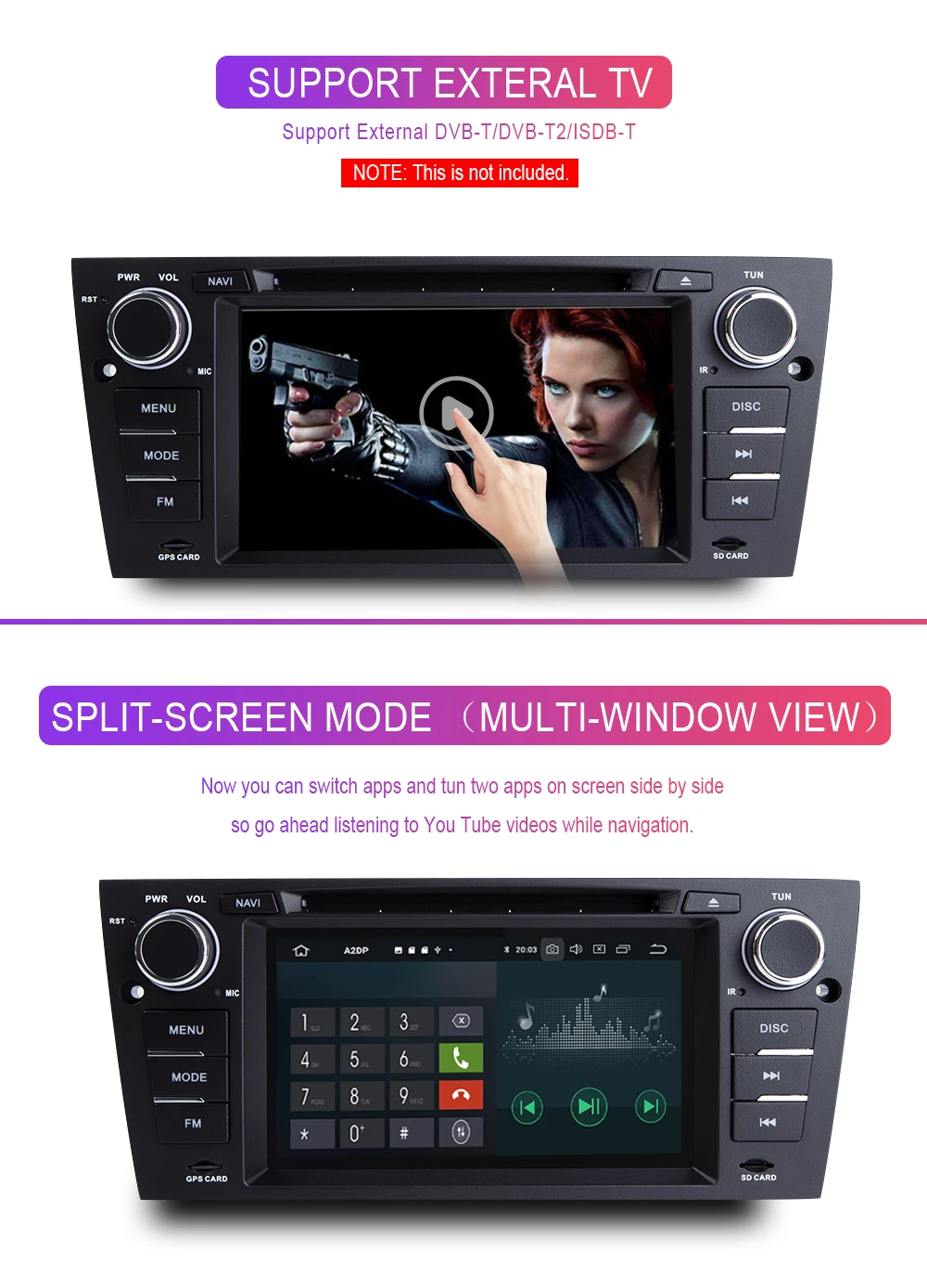 Top Xonrich AutoRadio1 Din Android 9.0 Car DVD Player For 3 Series BMW E90/E91/E92/E93 Navigation Head Unit Audio Stereo Wifi 2+32GB 16 Top Xonrich AutoRadio1 Din Android 9.0 Car DVD Player For 3 Series BMW E90/E91/E92/E93 Navigation Head Unit Audio Stereo Wifi 2+32GB 16