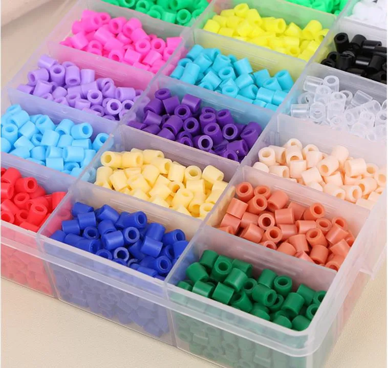 Пазлы для взрослых Perler Бусы Hama 5 мм Еда класса EVA Логические творческие DIY 4800 штук 24 цвета интеллектуальной игрушки