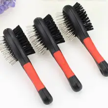 17,5*6,5 см Двусторонняя Расческа для удаления волос, расческа для домашних животных из нержавеющей стали, расческа для собак, пластиковая Массажная расческа, щетка для ванны для собак