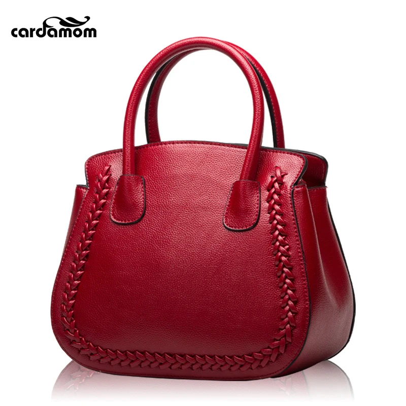 

Cardamom Genuine Leather Handbags Women Luxury Handbags Woman Bags Designer Big Capacity Women's Crossbody Bag