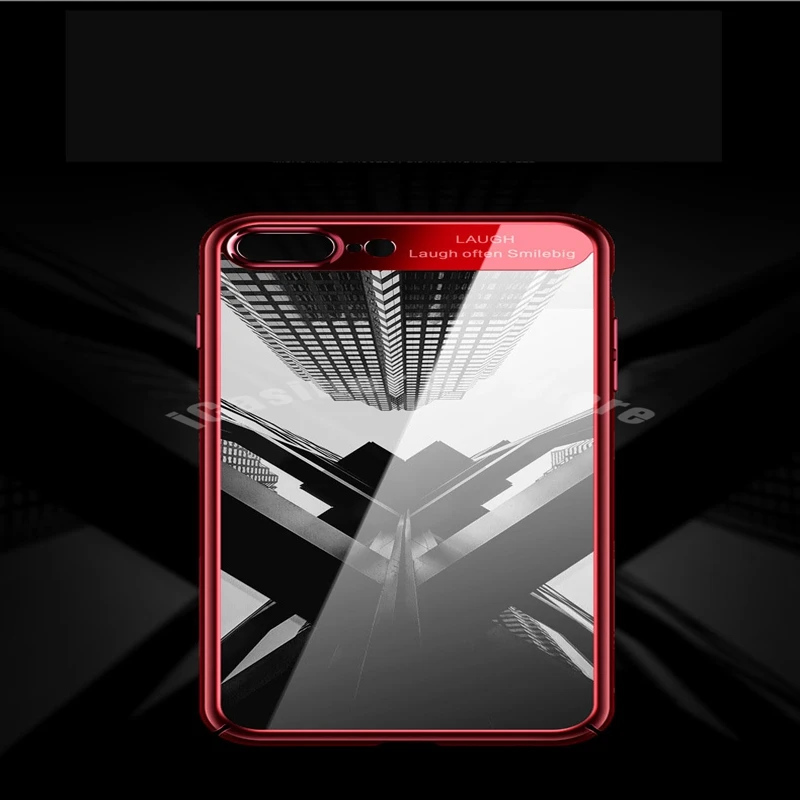 100 шт Роскошная пленка, поликарбонат чехол для Apple IPhone X 8 Plus тонкое гальваническое покрытие PC задняя крышка чехол для iPhone 6 6 S 7 Plus чехол