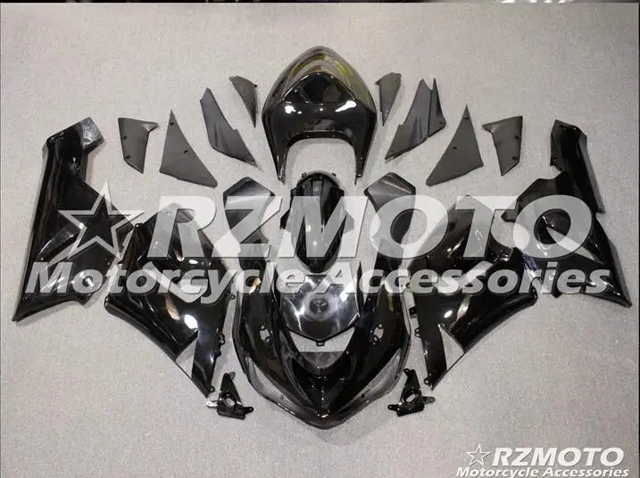 

New ABS Motorcycle fairing kit For Kawasaki Ninja ZX6R 636 05 06 2005 2006 Bodywork Injection mold black ACEKITS Store No.0051