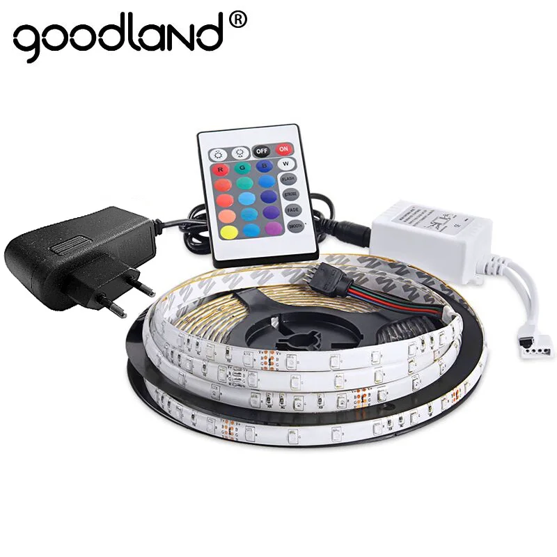 Светодиодная лента Goodland RGB водонепроницаемая IP65 SMD2835 гибкая светильник м 300