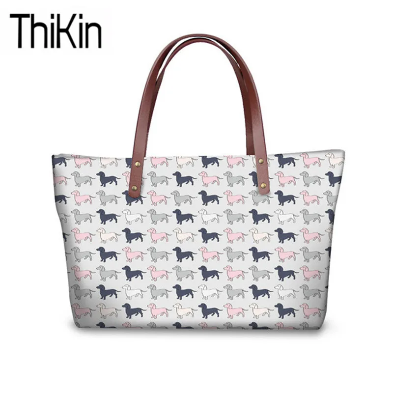 THIKIN حقائب النساء Doxie الألماني الطباعة أزياء حقيبة كتف حقيبة السيدات كبيرة أعلى-حقائب بيد للإناث اليد حمل حقيبة THIKIN حقائب النساء Doxie الألماني الطباعة أزياء حقيبة كتف حقيبة السيدات كبيرة أعلى-حقائب بيد للإناث اليد حمل حقيبة