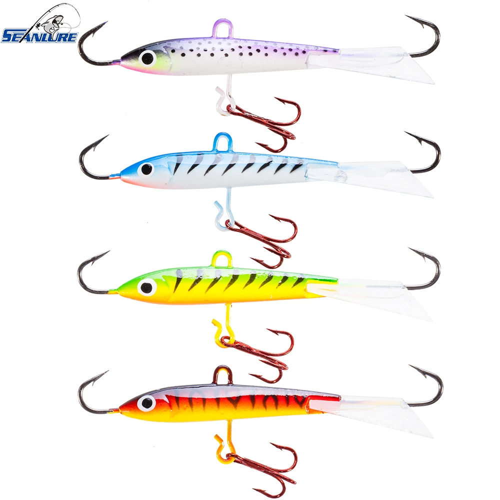 Seanlure Flat Minnow Jigs 8.3cm 18g Ice Fishing Lure Ice Jig Tacklein
