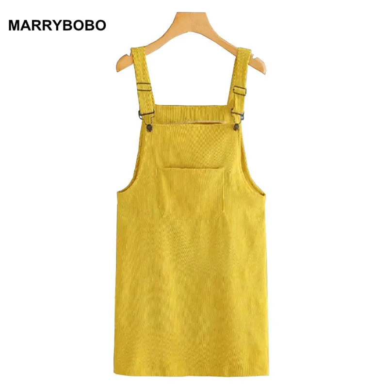 

Summer Autumn Women Retro Corduroy Dresses Casual 11 Color Loose Suspender Dress 2019 Female Vest Overall Party Mini Dress