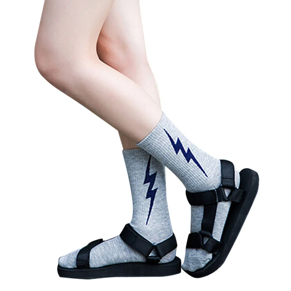 

Socks Fashion Casual man Socks Cotton Warm Soft Sox lightning tide socks tube Sock dropship Mar18