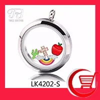 DIY 30mm Charm Lockets, 316L Stainless Steel Round Magnetic Glass Living Floating Memory Locket with Free shipping