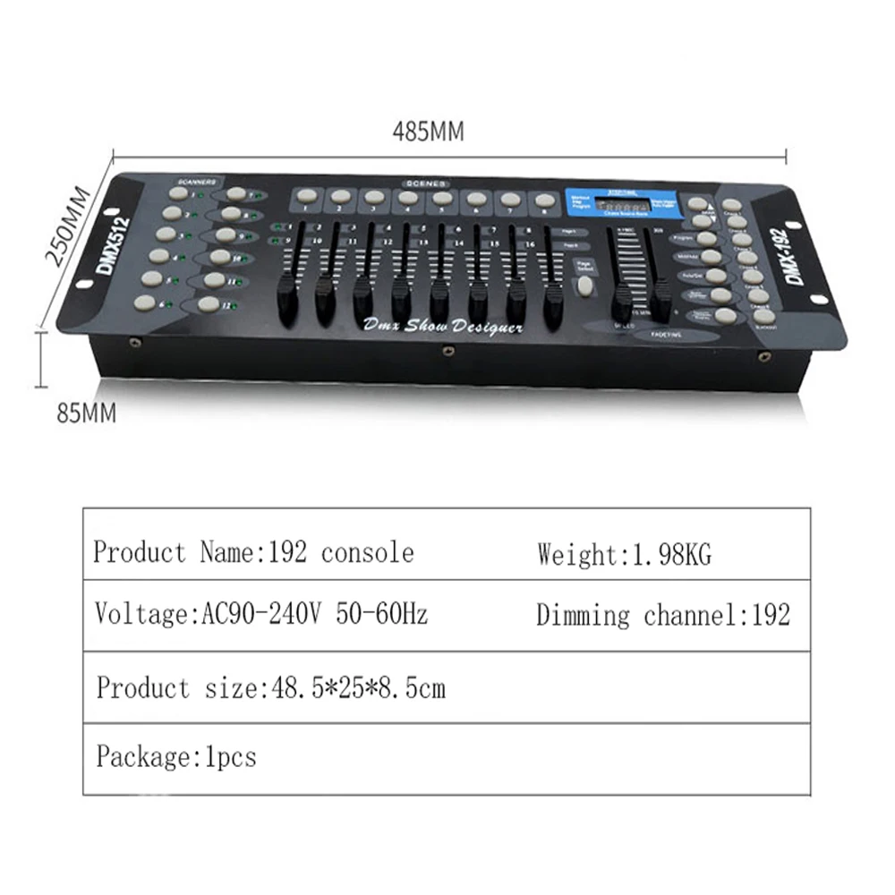 Беспроводной консольный контроллер DMX 512 светильник с движущейся головкой 192