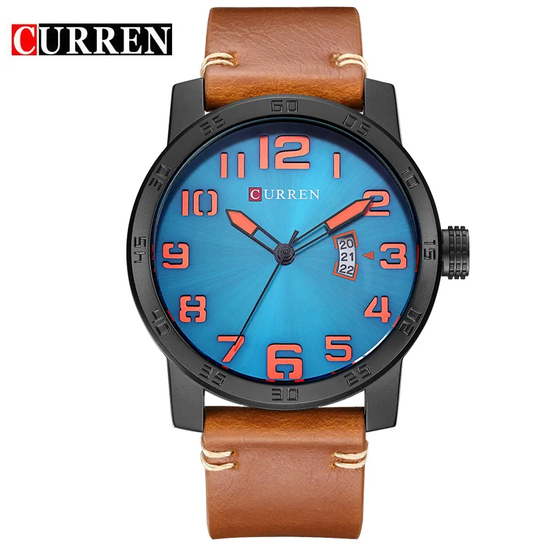

Curren 2019 Men Watches Relogio Masculino Luxury Military Wristwatches Fashion Casual Quartz Watch Water Resistant Calendar 8254
