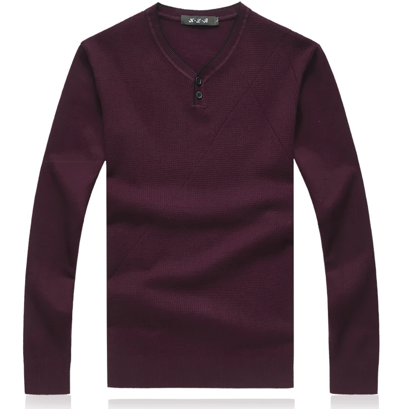 LONMMY 5XL 6XL 7XL 8XL свитер Мужская одежда v-образный вырез пуловер мужской Рождественский свитер мужской повседневный черный винный красный
