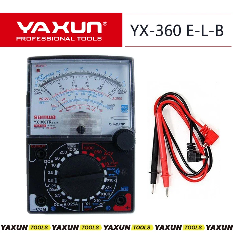 

free shipping YX-360E-L-B Pointer Multimeter Analog meter with buzz AC DC Volt Ohm current Testing Electrical Multi tester