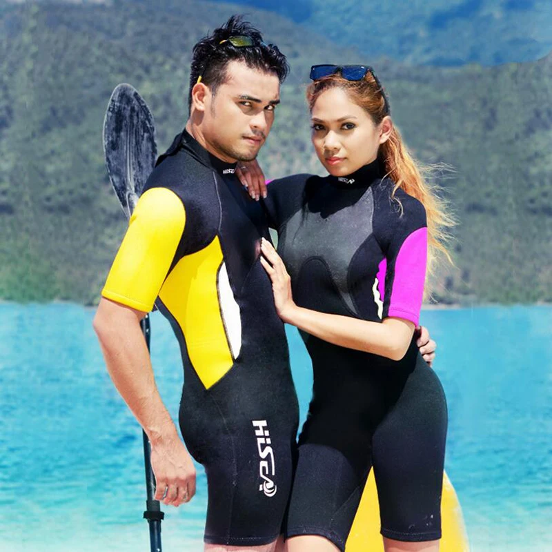 

Short Sleeves Shorty Wetsuit Lovers 2.5MM Diving Suits One-piece Surfering Men Women Drifting Clothing Jellyfish Clothes