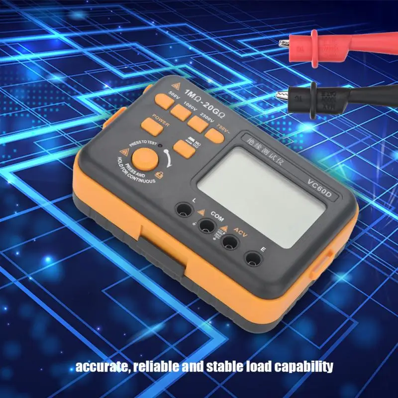 

VC60D LCD Digital Insulation Resistance tester MegOhm Meter Tester Measuring Tools Big Promotion