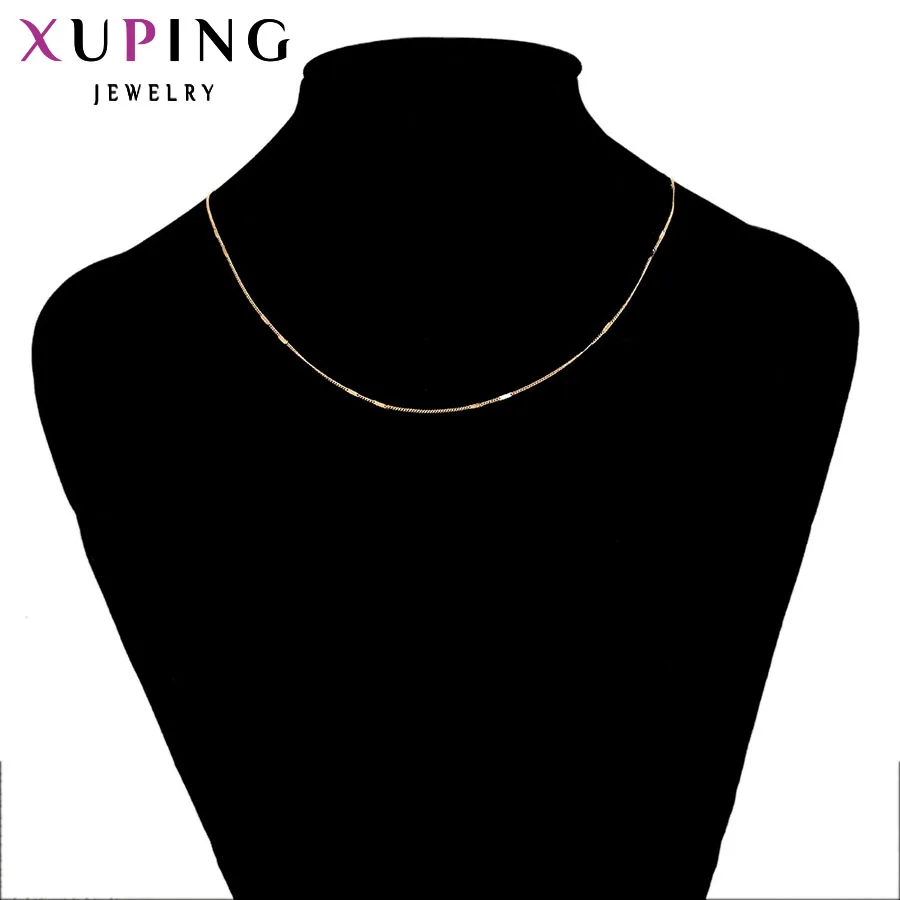 Xuping модное ожерелье новый дизайн длинное золотой цвет цепочка унисекс ювелирные
