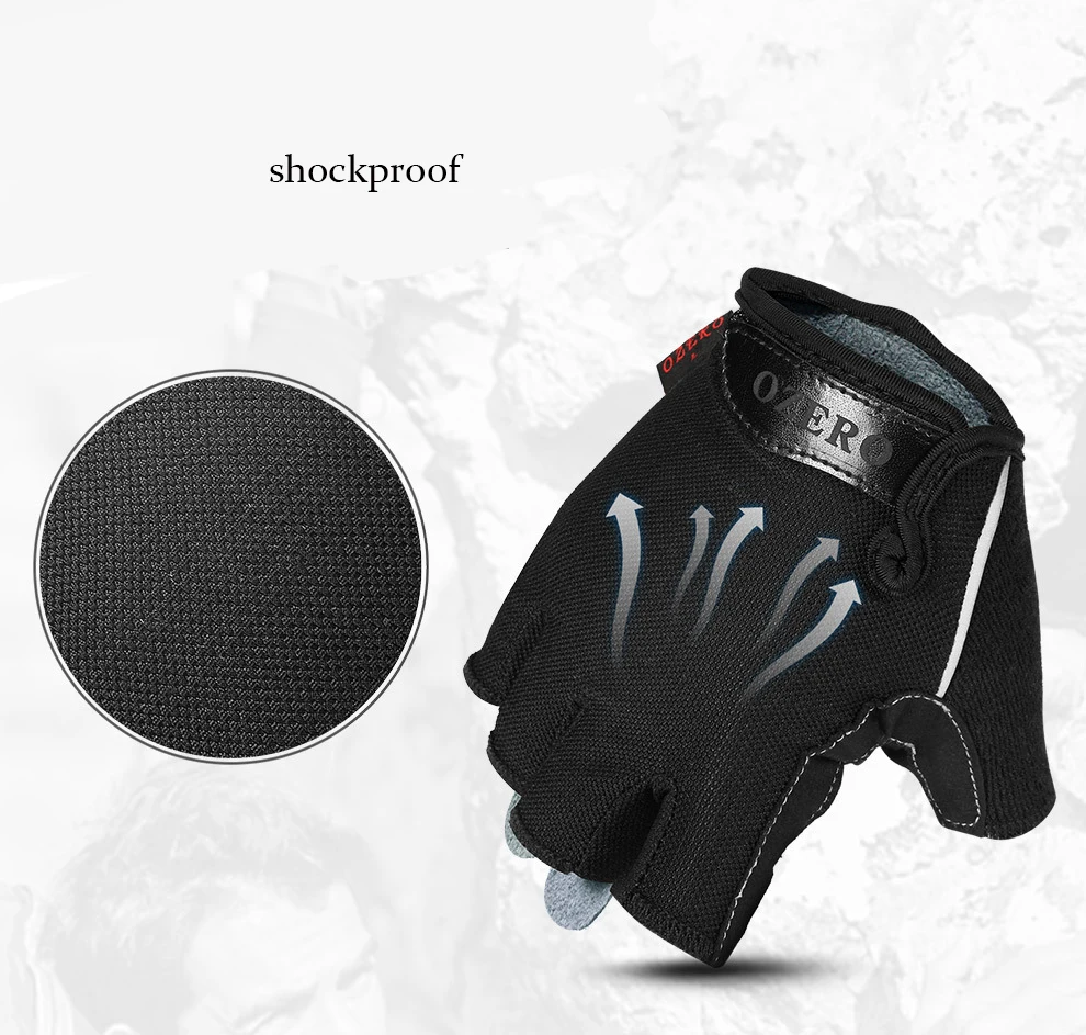 New half-finger fitness riding gloves anti-slip washable wear-resistant multifunctional shockproof deerskin Gloves