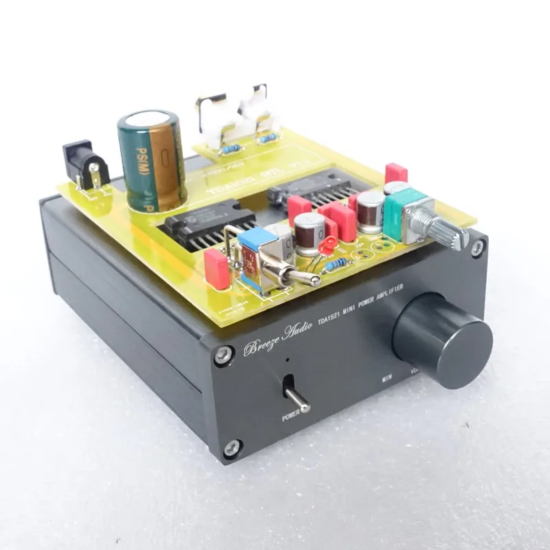 

weiliang audio & breeze audio MIN HiFi power amplifier 2.0 TDA1521*2 BTL output Desktop digital amplifier 40w*2
