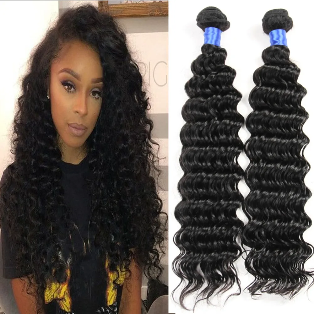 Malaysian deep wave Curly Hair weave Malaysian virgin hair ...
