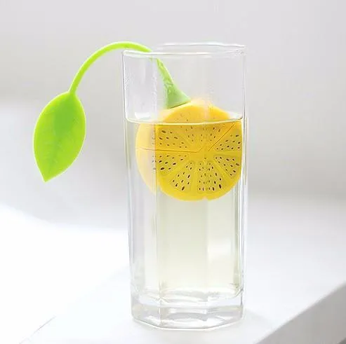 Многоразовый безопасный силиконовый держатель для чайных листьев в форме желтого лимона для чая, кофе, трав, фильтр для заварки чая