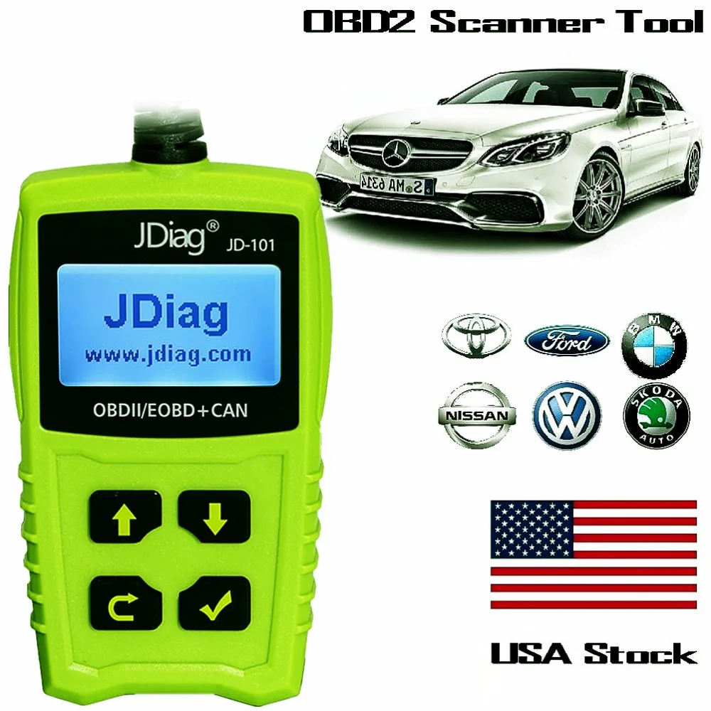 JDiag JD101 OBDII Универсальный Авто Scannner код ридер диагностический сканер инструмент