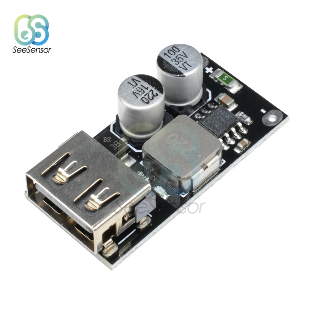 

QC3.0 QC2.0 DC-DC Buck Converter USB Charging Step Down Module 6-32V 9V 12V 24V to Fast Quick Charger Circuit Board 3V 5V 12V