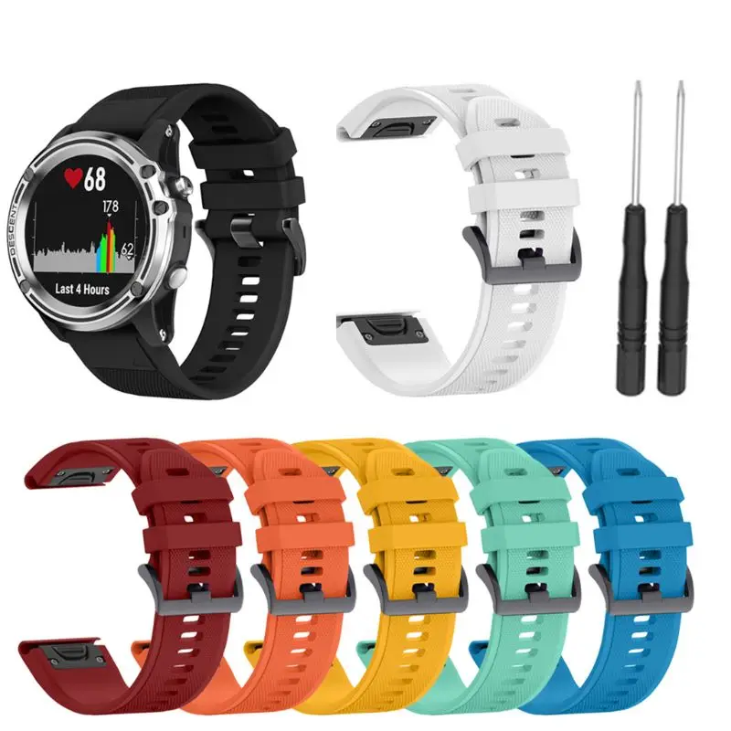 26 мм быстросъемный силиконовый ремешок для Fenix 5X Fenix3 3HR 5 Plus Garmin Instinct Watch
