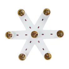 7 в 1 E27 светодиодный лампочка светодиодная лампочка сплиттер адаптер держатель Гнездо для фотостудии дома здания