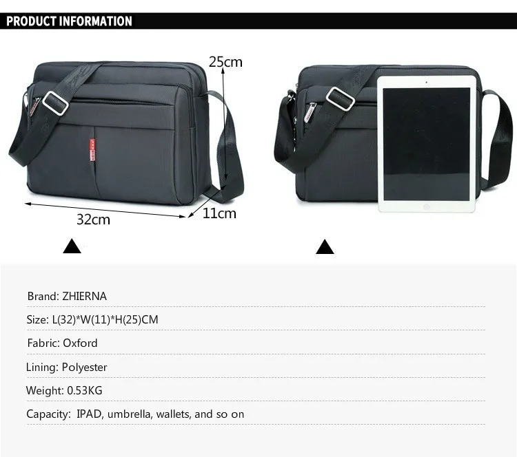Высокое качество, мужской портфель-мессенджер, сумка, маленькая вместительность, портфель s, хороший водонепроницаемый нейлон, мужские деловые сумки на плечо для IPAD