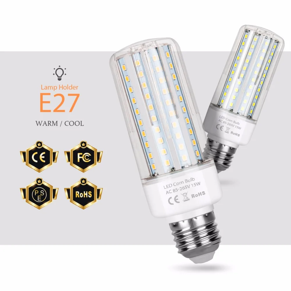 

E27 LED Bulb Corn Lamp E14 LED Light Bulb 220V 5W High Power LED Lamp No Flicker 10W 15W 20W Candle Lights For Home 110V 2835SMD