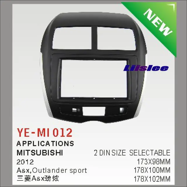 Best Price Liislee For Mitsubishi Asx Outlander sport 2012 Aftermarket Radio Dash Board Kit 2 DIN ABS Plastic Car Audio Panel Frame Fascia Best Price Liislee For Mitsubishi Asx Outlander sport 2012 Aftermarket Radio Dash Board Kit 2 DIN ABS Plastic Car Audio Panel Frame Fascia