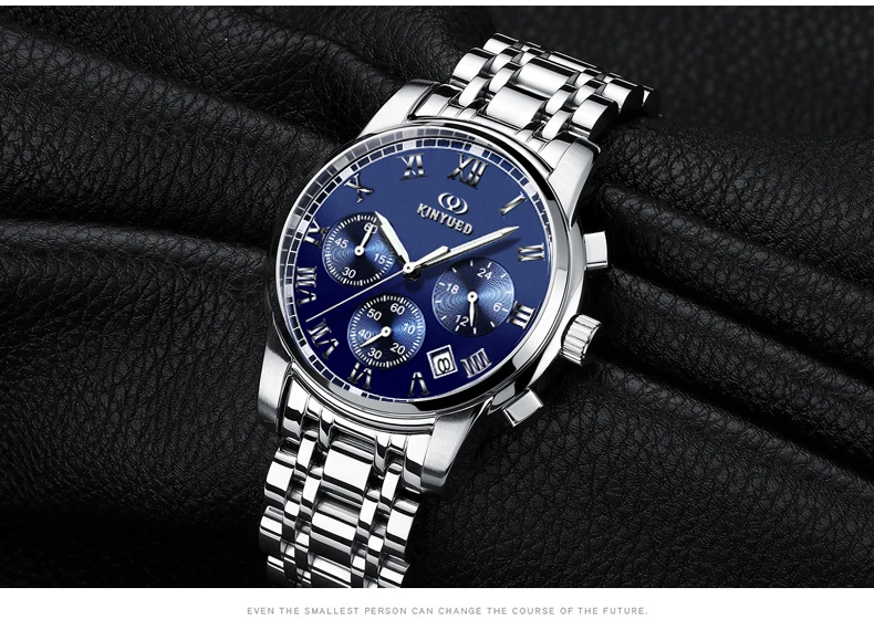 Топ бренд KINYUED Хронограф Мужские спортивные часы водонепроницаемые многофункциональные кварцевые мужские часы Relogio Masculino