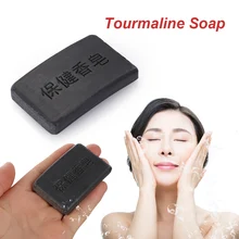 Антибактериальное мыло для ванны лица Отбеливающее Турмалин минералы ингибиторный красота эффективное удаление токсинов активная энергия питает кожу