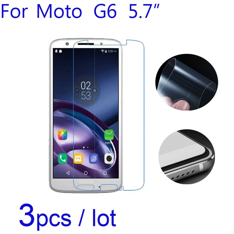 

3pcs Soft Screen Protector For Motorola Moto G6/G6 Plus G6+ Clear/Matte/Nano Anti-Explosion Protective Film For Moto G6 Play LCD