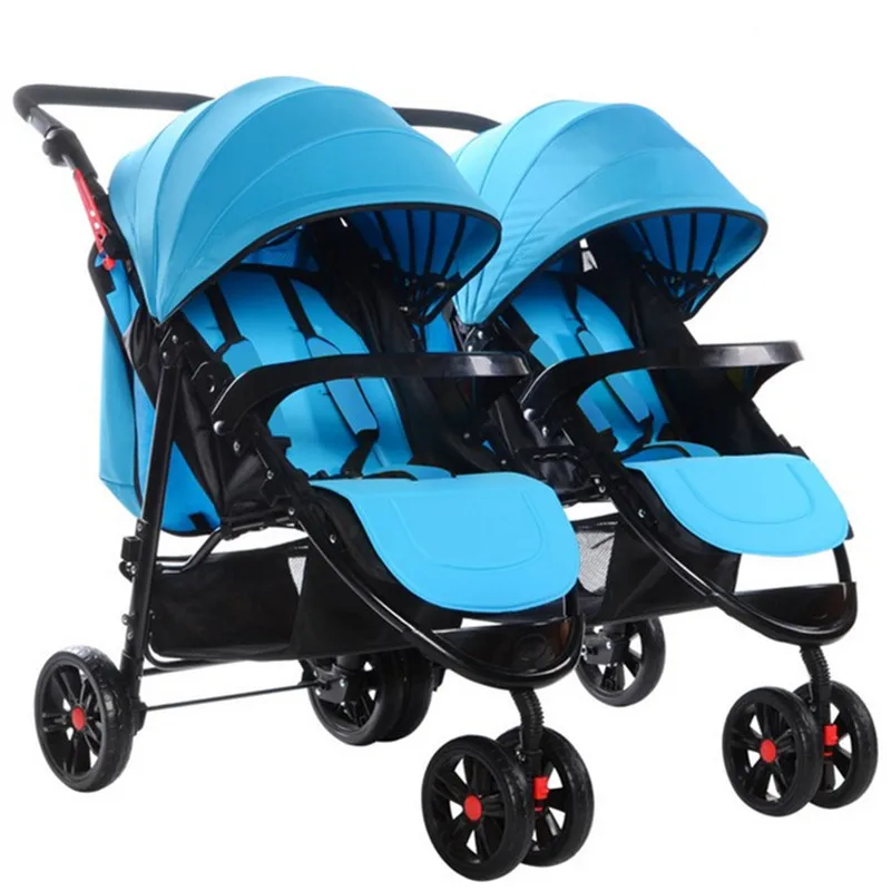 Обнаруживаемая переносная детская коляска для близнецов, трехколесная коляска, складная коляска, две детские Двойные коляски для близнецов, коляска-багги для детей от 0 до 3 лет
