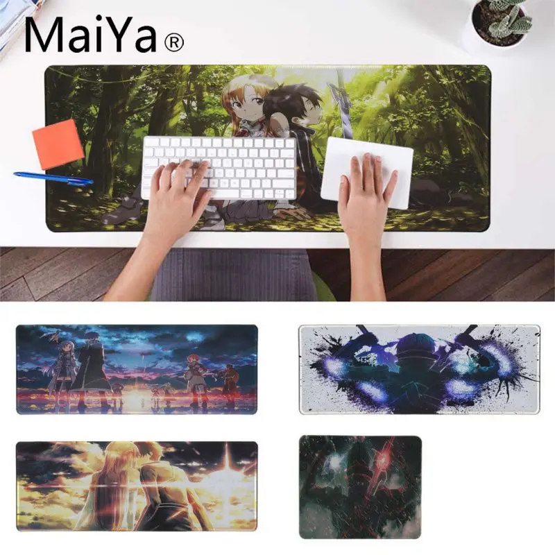 

Maiya Anime SAO Asuna Sword Art Online Durable Rubber Mouse Mat Pad Gaming Mousepad xxl table Laptop Notebook mouse pad gamer