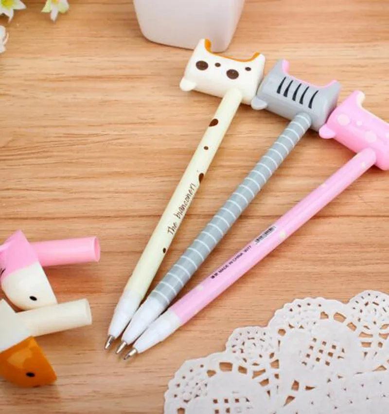Donkey Esferográfica Canetas Caneta Criativa Papelaria Estéreo Forma Torre Adorável Bonito Estilo Frete Grátis Hipopótamo 10 Pçs 9 High Quality Material escolar e de escritório