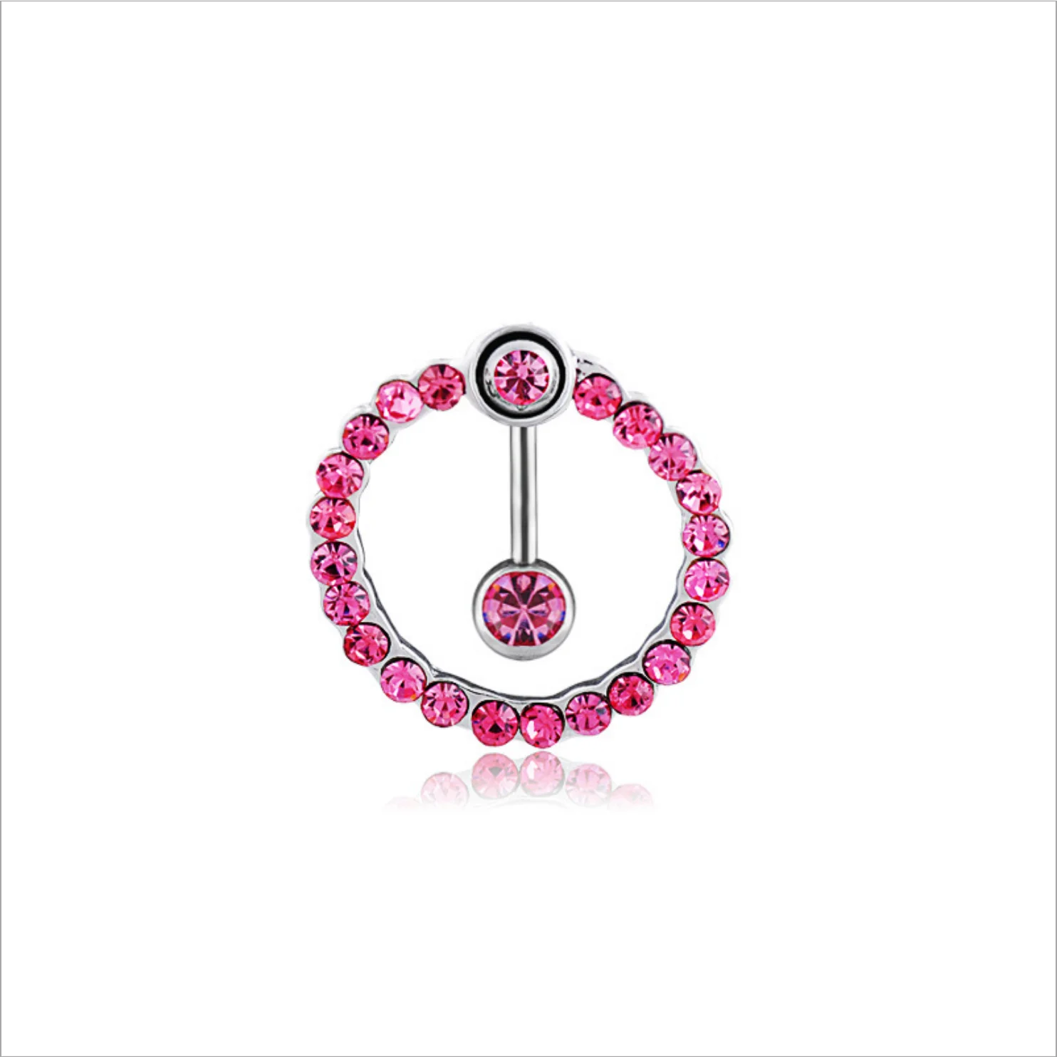 14G Round Reverse Navel Belly Button Ring Body Piercing Jewelryin Body