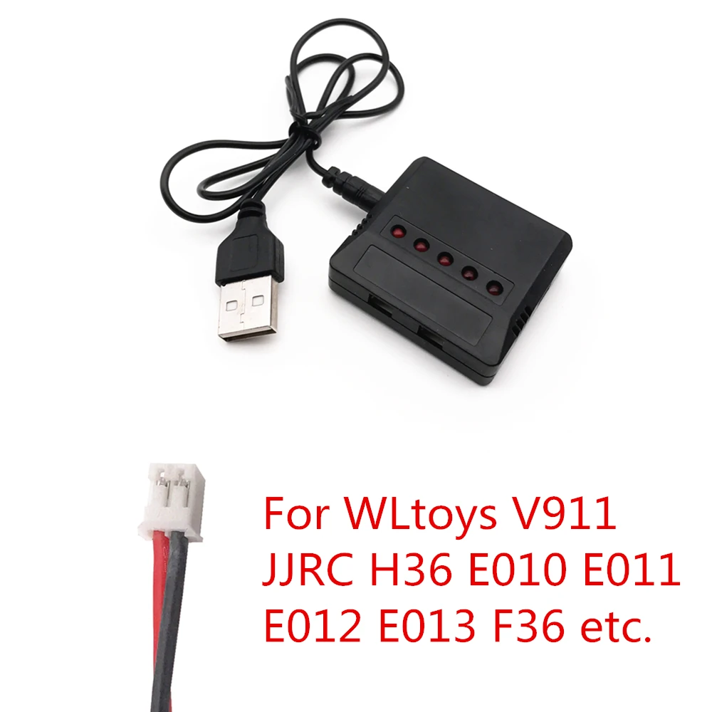 5 в 1 3,7 v Lipo зарядное устройство USB для E010 H31 Hubsan X4 Syma X5SW X5C X5HW X5UW/UDI RC Quadcopter W/RC Светодиодный