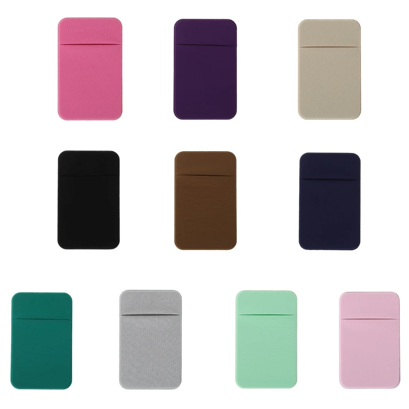 

Mobile Phone Credit Card Wallet Holder Pocket Stick-On Adhesive Elastic Tool