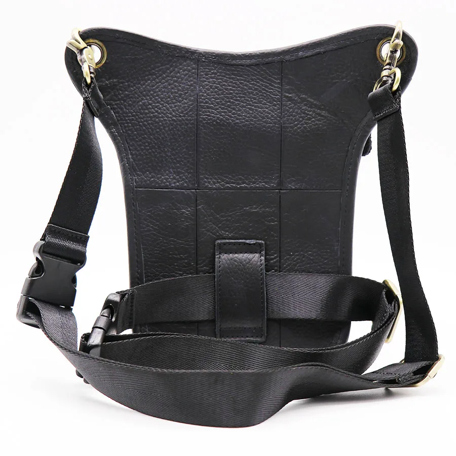 Vintage Genuine Leather Men's Shoulder Bag Messenger Bag Leg Pack Waist Fanny Bag Camera Phone Tool Kit Bags For Travel