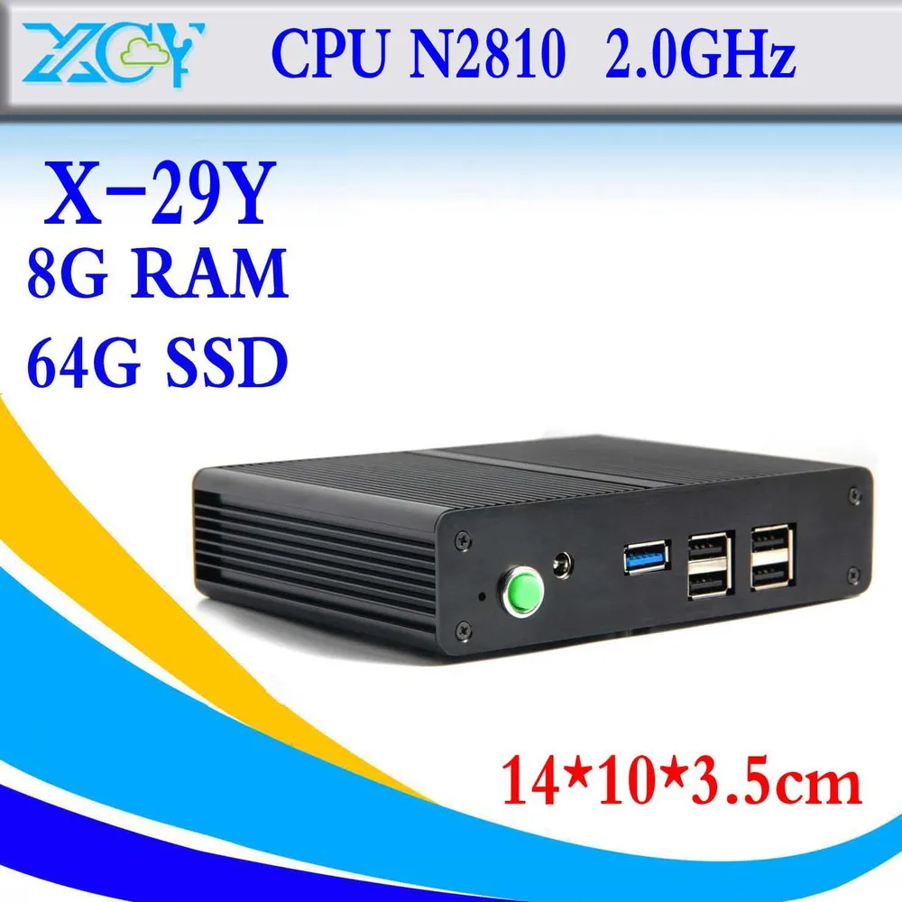 The highest ratio of celeron N2810 8GB RAM 64GB SSD mini PC desktop computer  thin client  support full-screen movies