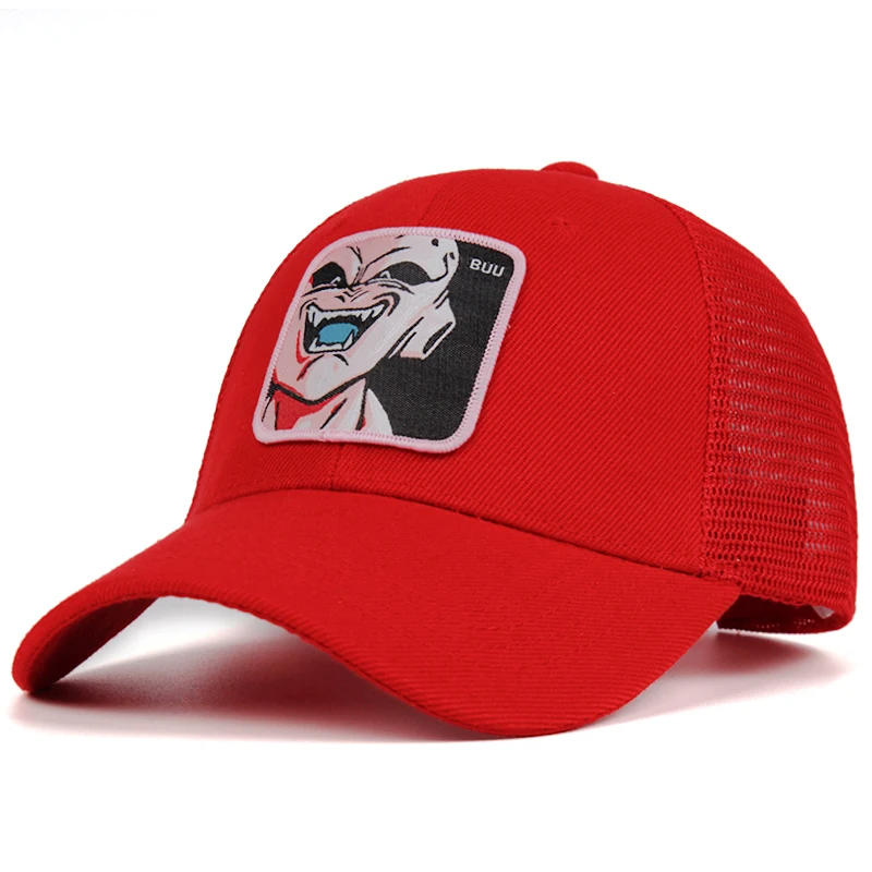 Majin Buu сетчатая Кепка Dragon Ball Snapback хлопковая бейсбольная кепка для мужчин и женщин хип-хоп кепка для дальнобойщика, летняя кепка, Прямая поставка